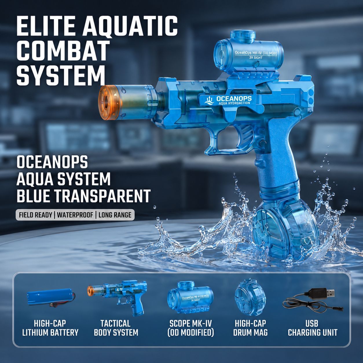 OceanOps™ Tactical Electric Water Gun