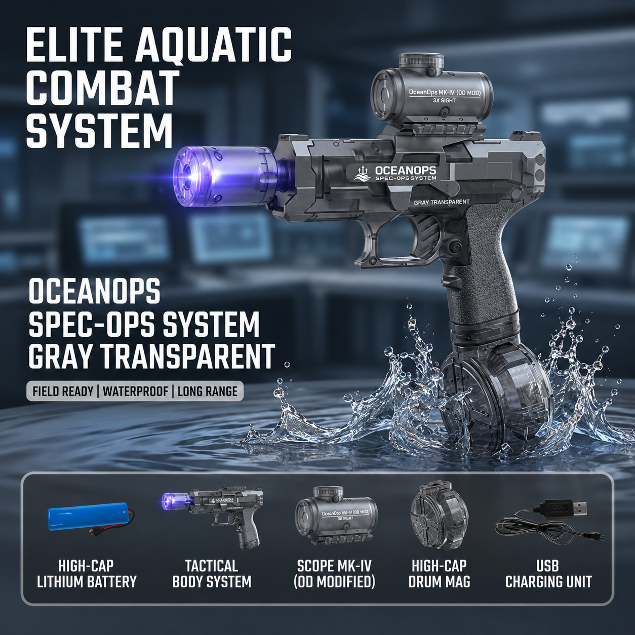 OceanOps™ Tactical Electric Water Gun